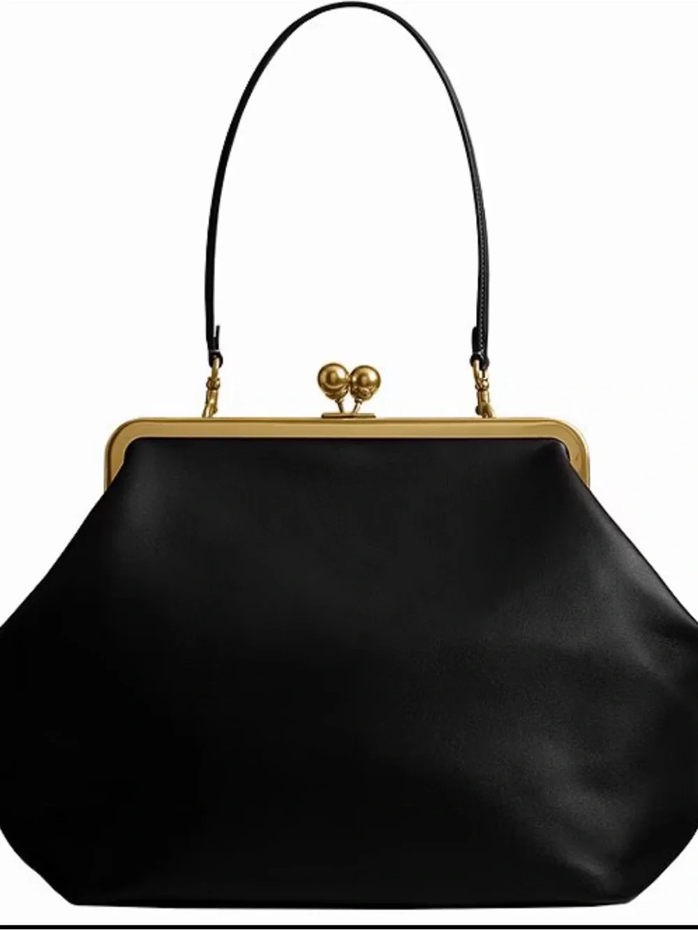Large Oversized Kisslock Frame Shoulder Clutch Bag - Picture 1 of 9